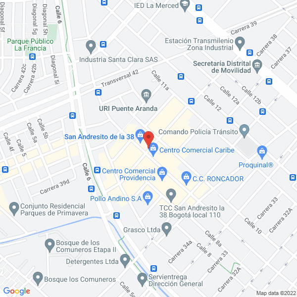 Mapa de A B R Sistemas Comerciales E.U.