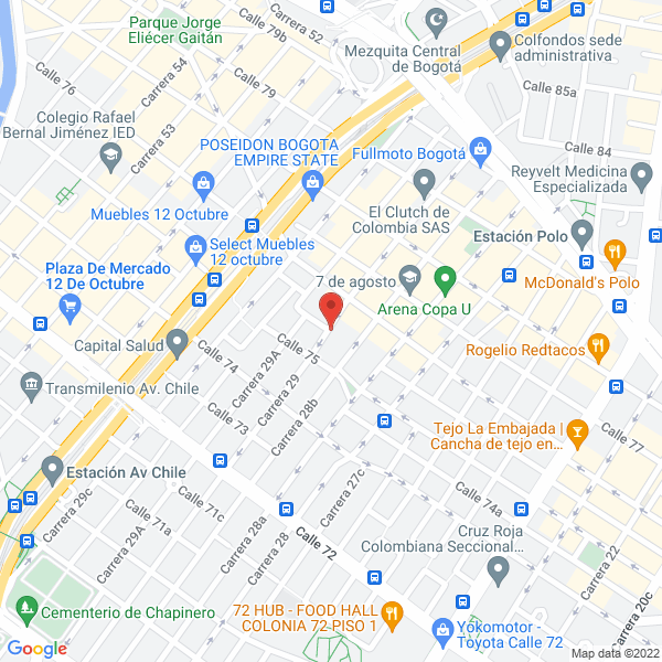 Mapa de Abacentry Calentadores Bogota