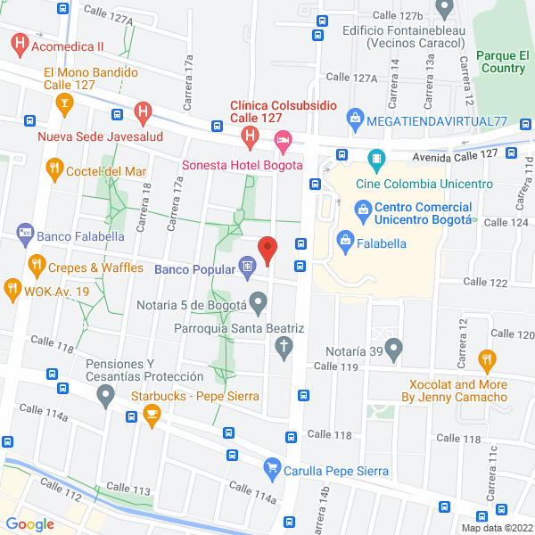 Mapa de 122 Plaza Apartahotel