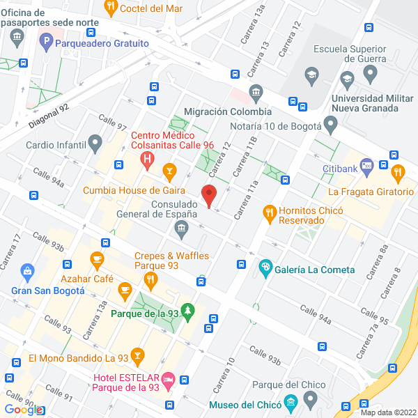 Mapa de 141 Colombia