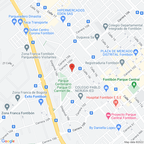 Mapa de Industrias Químicas Y Mantenimiento Quimant S.A.S.
