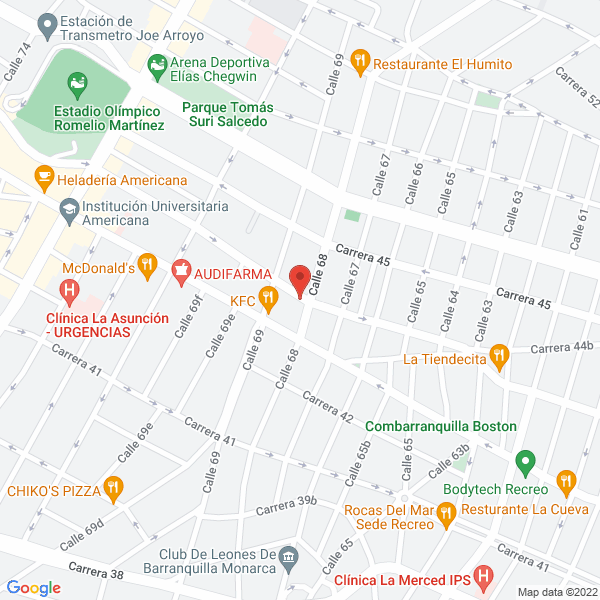 Map of Ac'Frío Refrigeración