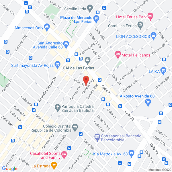 Mapa de Tipografía Y Litografía Publiestampas Impresores Ltda.