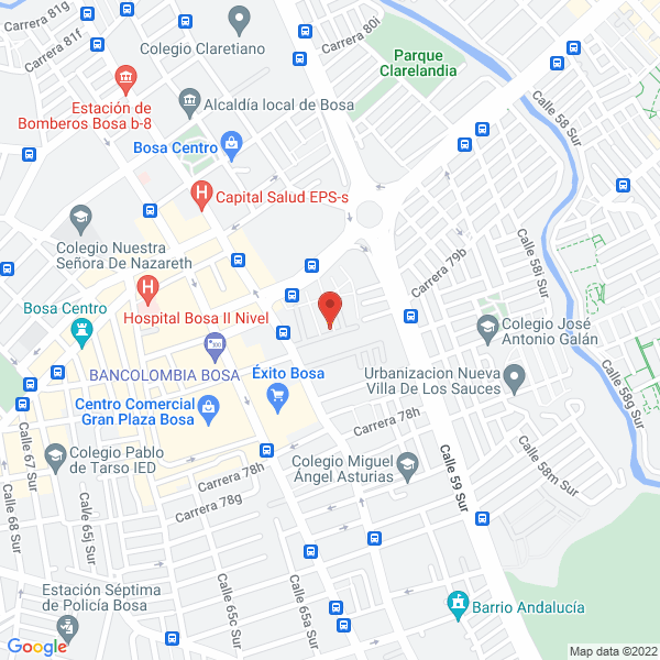 Mapa de Abraza Alegrando Y Recreando
