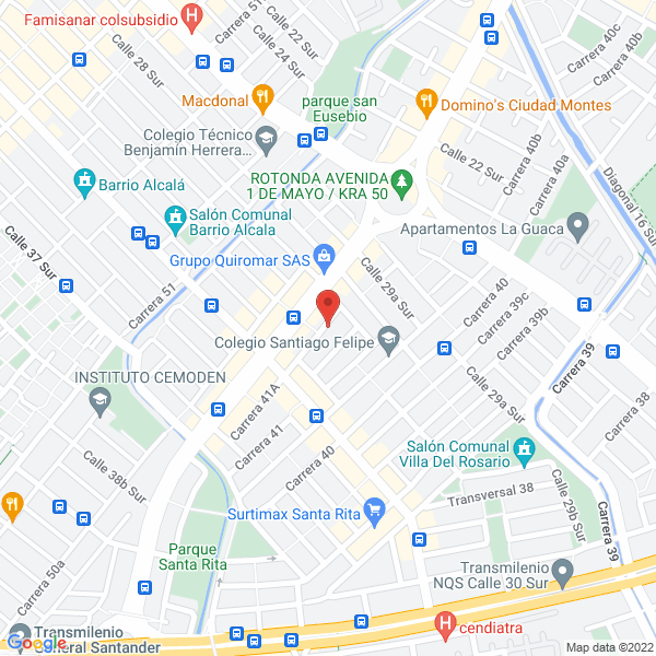 Mapa de Academia Arpa Llano Y Leyenda