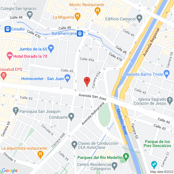 Mapa de Accesorios Y Cerrajería Metalicas Antioquia