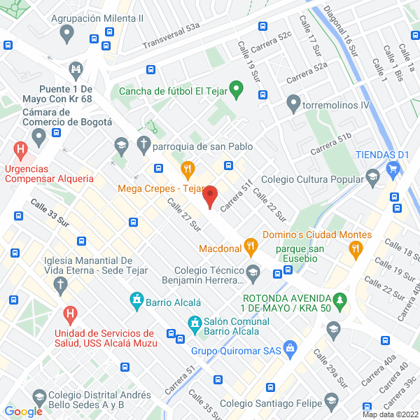 Mapa de Accesorios Rcp Ltda.