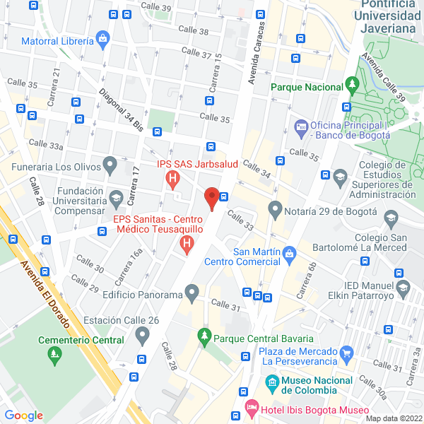 Mapa de Academia Vaisnava Bogotá