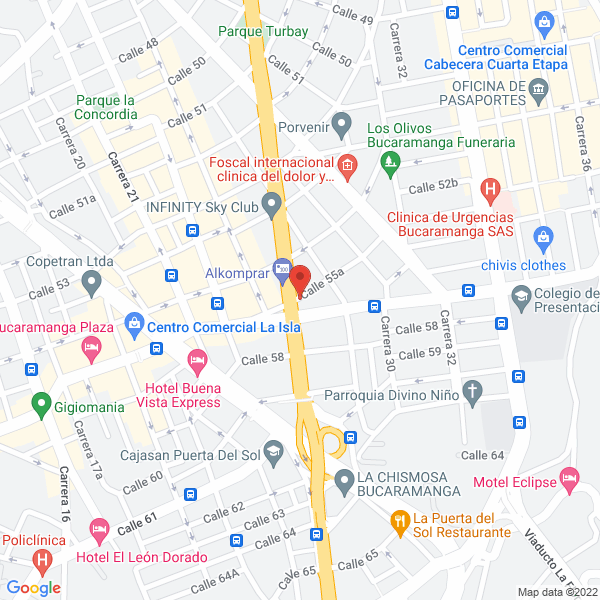 Map of Acopi Regional Santander