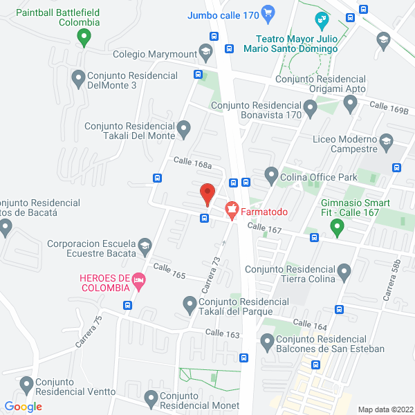 Mapa de Acopio De Arenas Y Gravillas A Y G Ltda.
