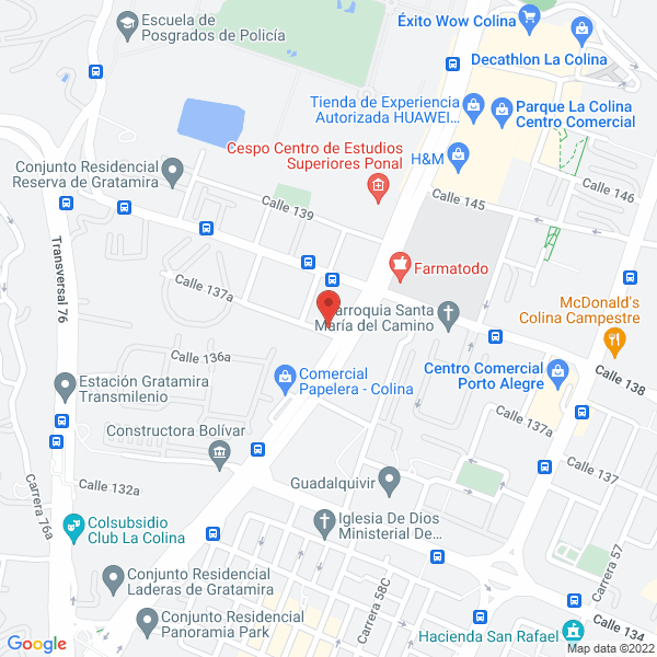 Mapa de Achiras De Colombia S.A.S