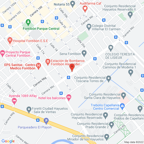 Mapa de Acolchados De La Sabana