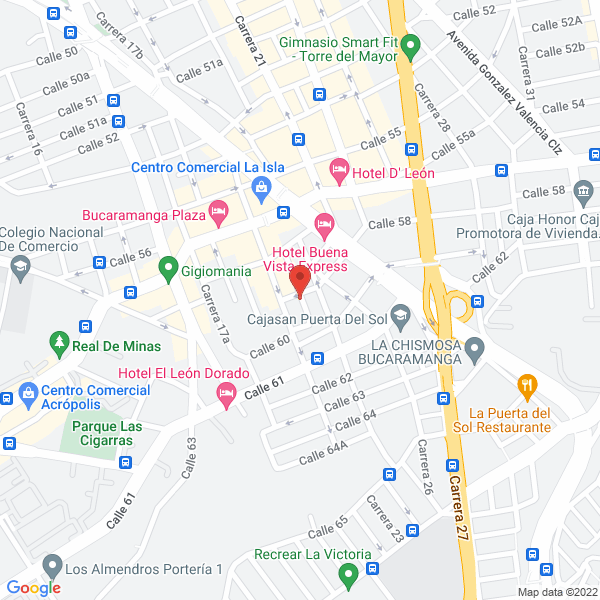 Map of Acondicionamiento Físico Y Estético Body Light