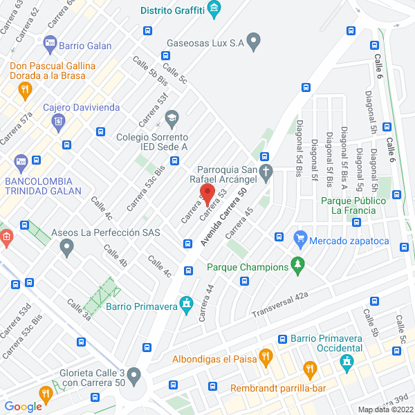 Mapa de Acrílicos Aci Ltda.