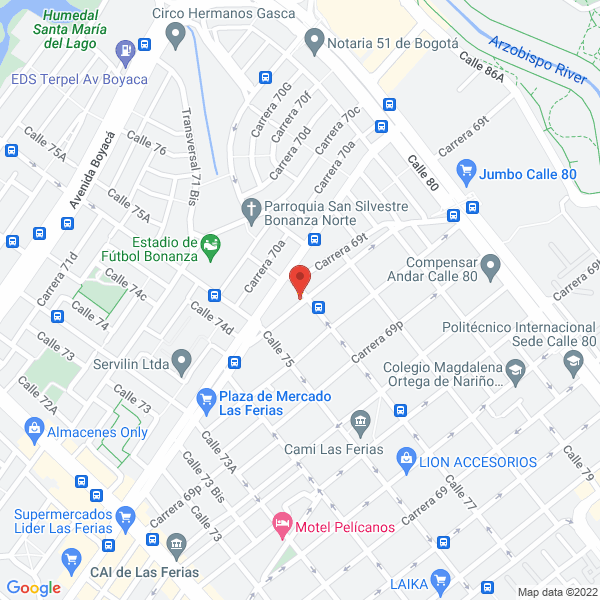 Mapa de Aero Ambulancias 24 Horas Ltda.