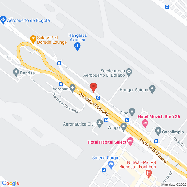 Mapa de Aeroandina