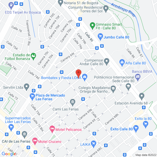 Mapa de Admitaxi Ltda.