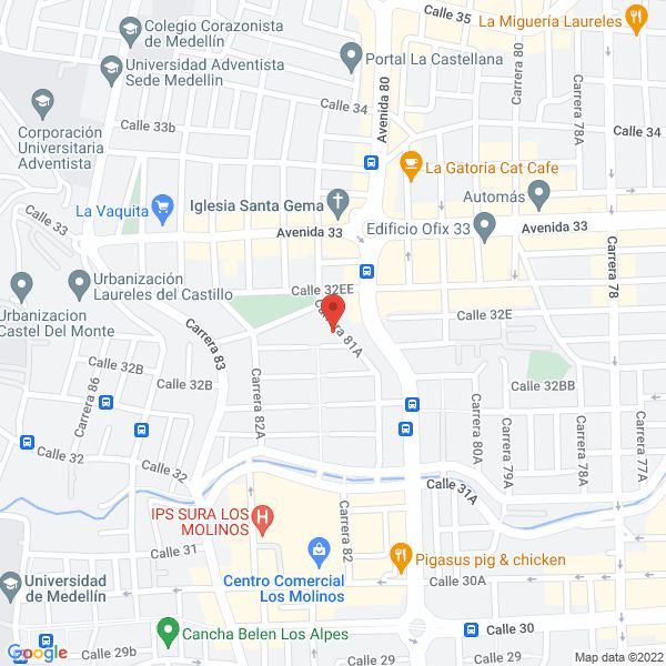 Mapa de Agencia De Seguros Marta Cecilia Vélez Medina
