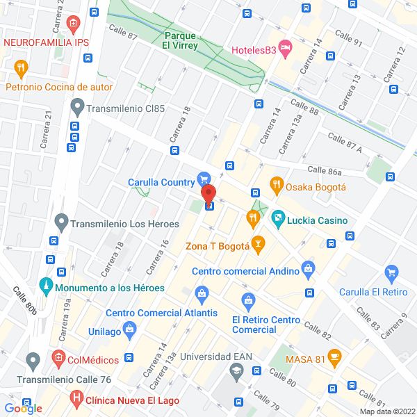 Mapa de Agencia De Viajes Cielo Tierra Y Mar Ltda.