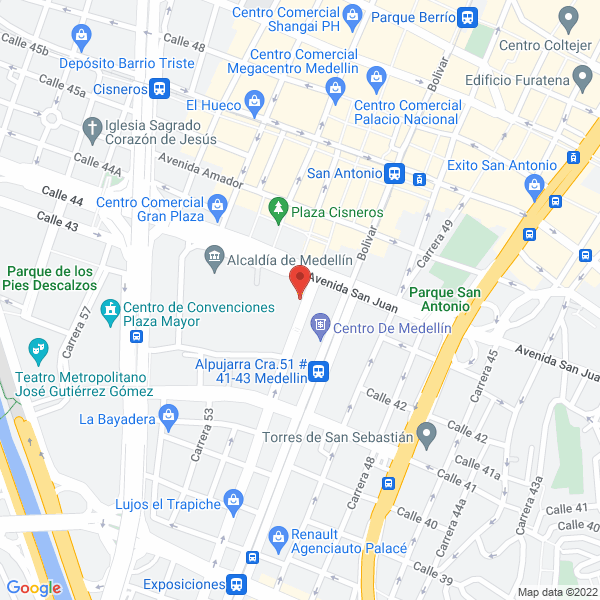 Mapa de Agencia Para El Desarrollo De Antioquia