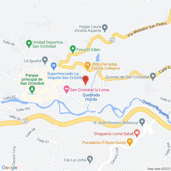 Mapa de Agrupación Artistas Medellín