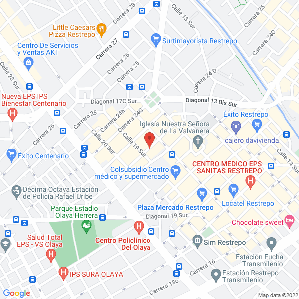 Mapa de Alfapeletería S.A.S