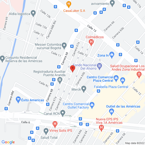 Mapa de Aservirod De Colombia S.A.S.