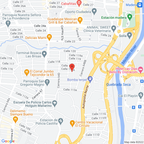 Mapa de Fundación Dame La Mano