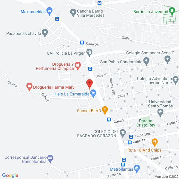 Map of Arrocera Santander
