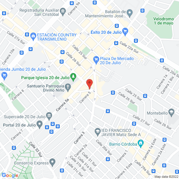 Mapa de Artículos Religiosos María Auxiliadora