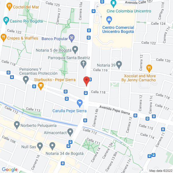 Mapa de Bahamón Dental Center