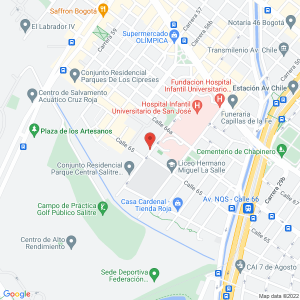 Mapa de Asociación Colombiana Pro Niño Con Parálisis Cerebral Propace
