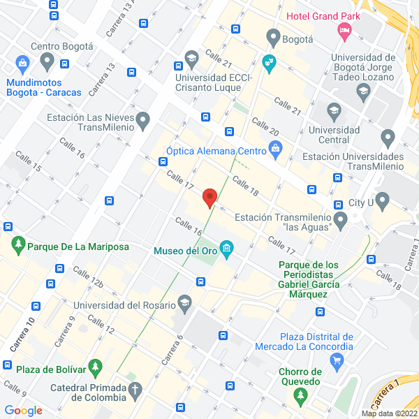 Mapa de Asociación Colombiana De Facultades Y Programas De Artes (Acofartes)