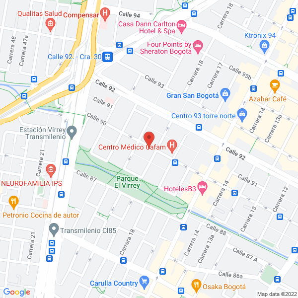 Mapa de Asociación Hotelera De Colombia Capítulo Bogotá-Cundinamarca