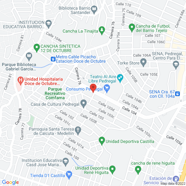 Mapa de Asociación Mutual El Pedregal
