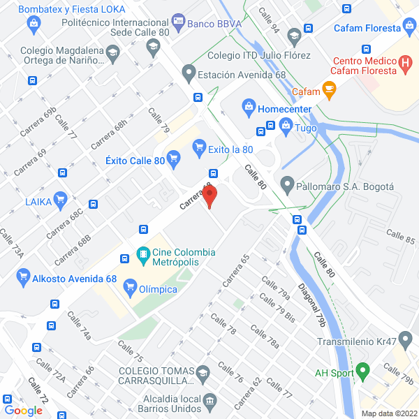 Mapa de As Mercadeo Asesores Y Consultores En Mercadeo S.A.S.