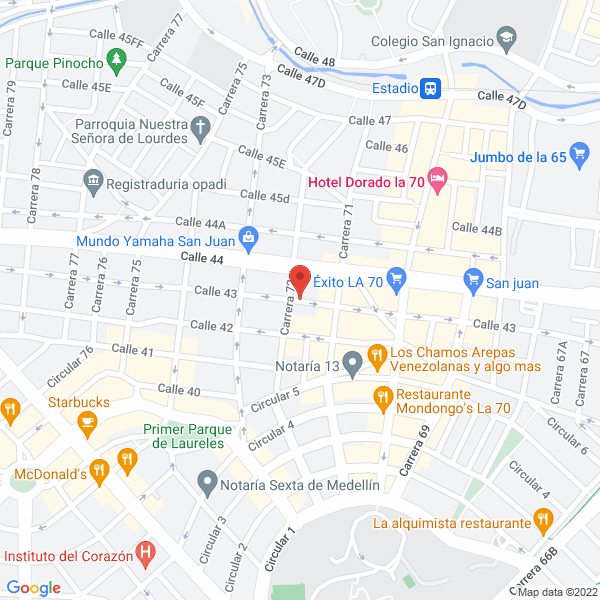 Mapa de Autotaxis Laureles