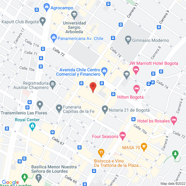 Mapa de Blue Parrilla Mar Y Bar