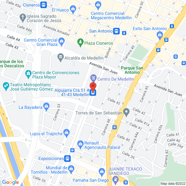 Mapa de Blusas Y Punto Confecciones S.A.S