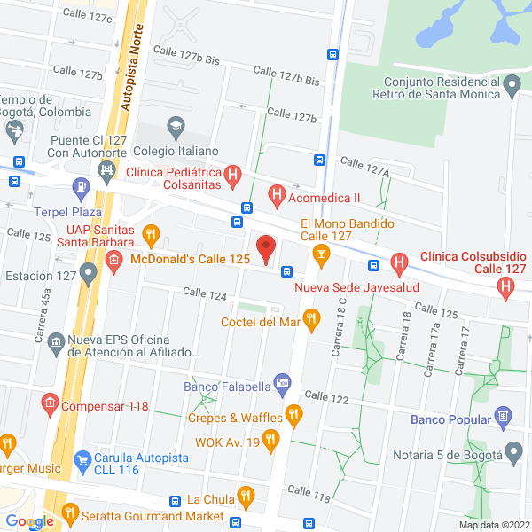Mapa de Brighton Technologies Inc Sucursal Colombiana
