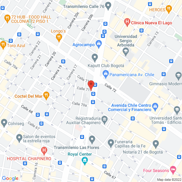 Mapa de British American College And University Ltda