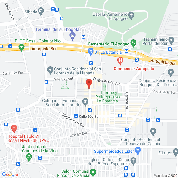Mapa de Calzado R Y R Y B