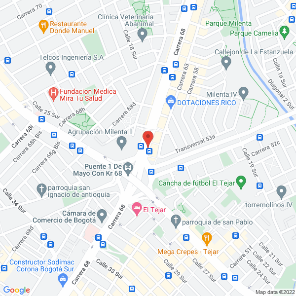 Mapa de Calzado Velandia Y Dotaciones Del Sureste