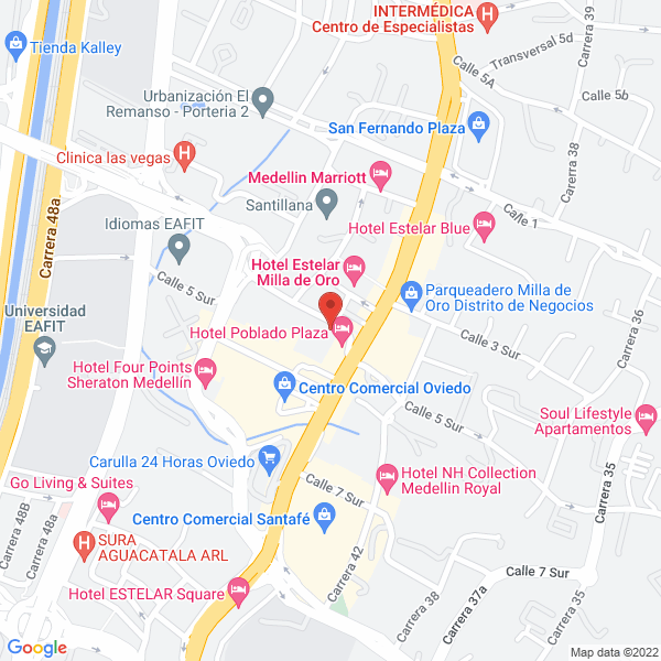 Mapa de Camara De Comercio Colombo Americana