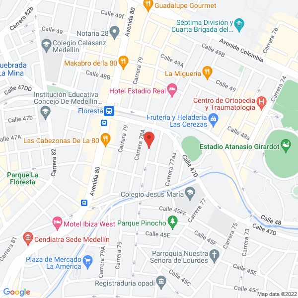 Mapa de Caninos Y Felinos Velódromo