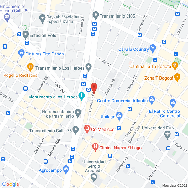 Mapa de Biopruebas Ltda