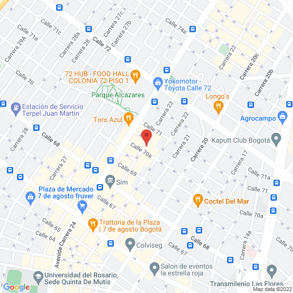 Mapa de Bodega Colombian Sea Food