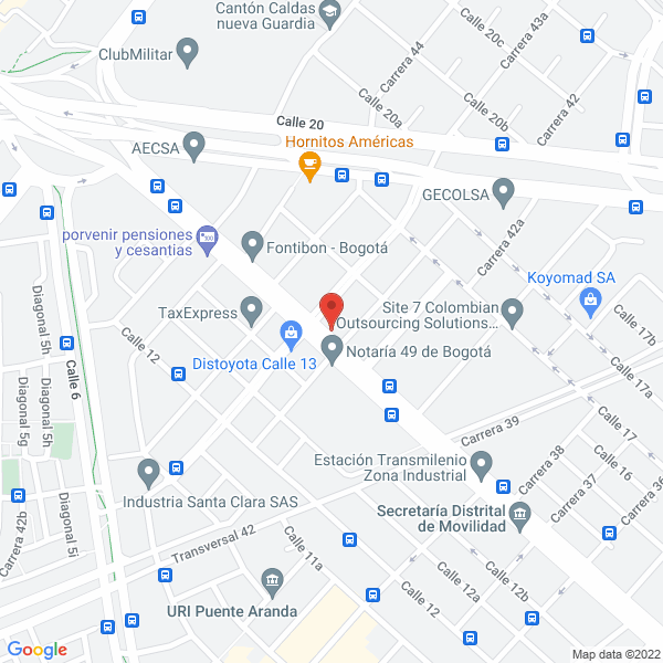 Mapa de Bodegas Añejas Ltda.