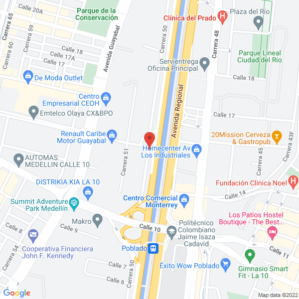Mapa de C.I. Creytex S.A.