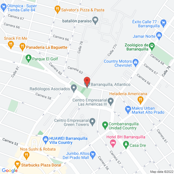 Map of C.I. Prodeco S.A.